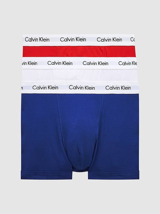 Calvin Klein Underwear – Boxerky 3ks, Bílá, Červená, Modrá, Multi barva