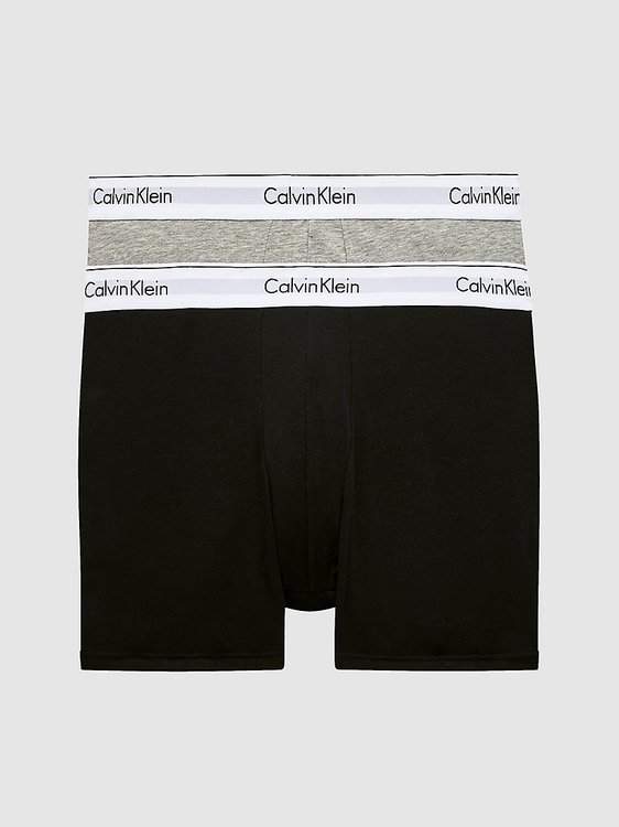 Calvin Klein Underwear – Modern Cotton boxerky 2ks, Černá, Šedá barva