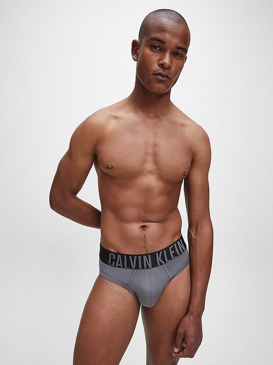 Slipy Power Intense – Calvin Klein Underwear, Černá, Šedá barva Muži