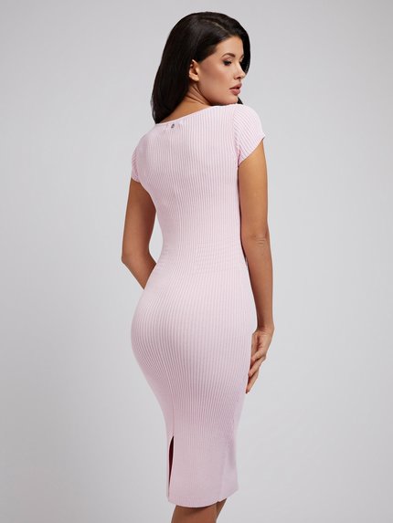Guess – Lynx šaty, Růžová barva 1