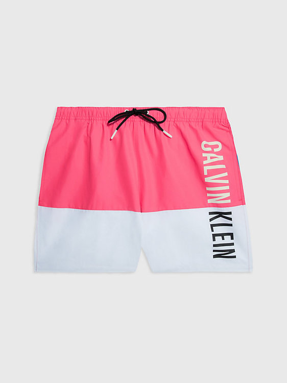 Calvin Klein Swimwear – Intense Power plavky, Bílá, Růžová barva