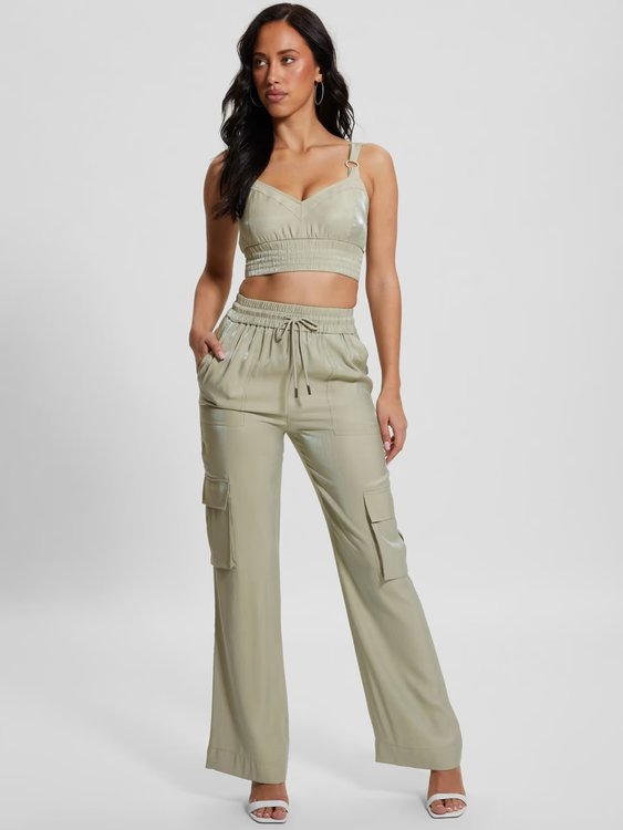 Módní Emma top, Zelená barva, 2023