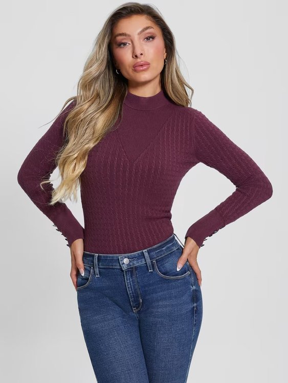 GUESS – Bettie svetr, Fialová barva