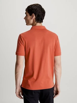 Smooth Cotton polo – Calvin Klein, Oranžová barva Muži