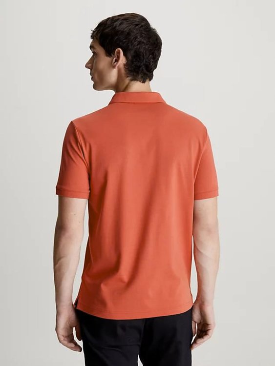 Smooth Cotton polo – Calvin Klein, Oranžová barva Muži