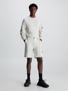 Luxusní Badge Waffle triko, Bílá barva, XS, S, M, L, XL, XXL