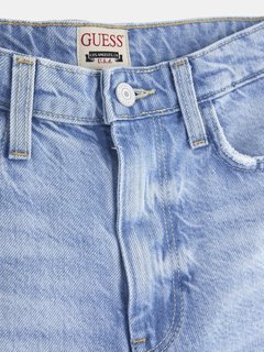 Modrá barva, High rise denim šortky