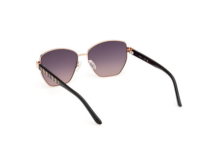 Módní Sluneční brýle, Černá, Růžové zlato barva, 2024