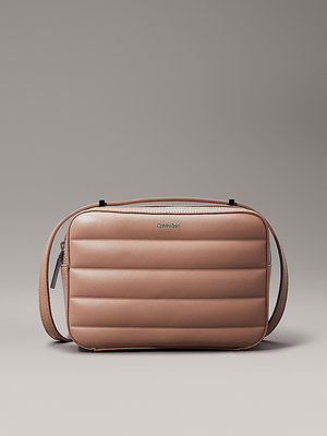 Calvin Klein Jeans – Line Quilt crossbody, Hnědá barva