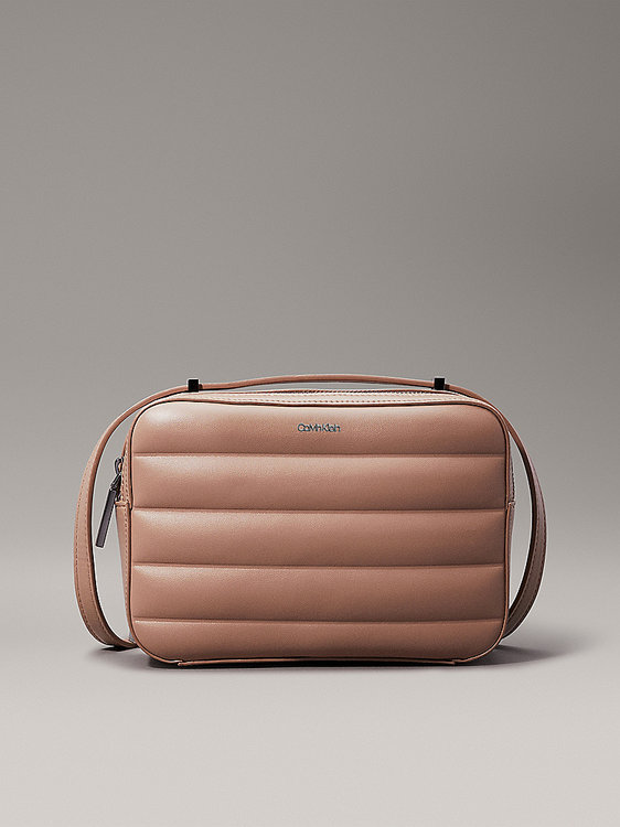 Calvin Klein Jeans – Line Quilt crossbody, Hnědá barva