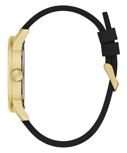 Módní Badge hodinky, Černá, Zlatá barva, 2024