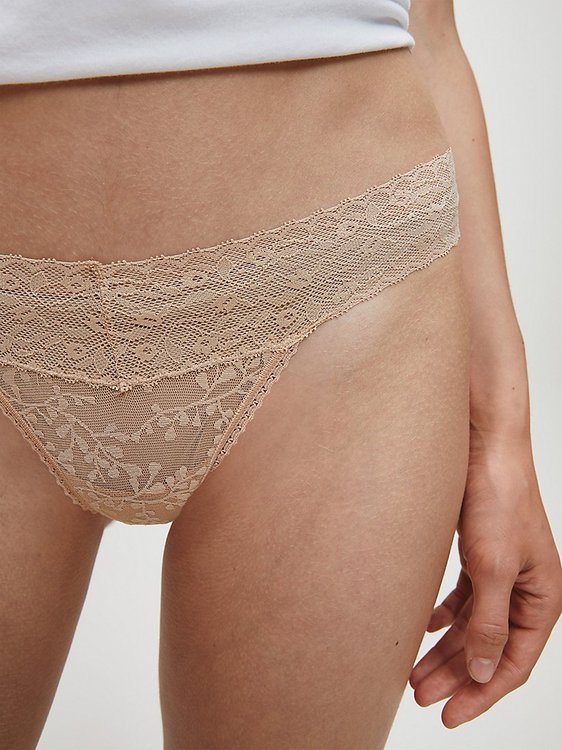 Luxusní Kalhotky Bare Lace, Béžová barva, S, M, L
