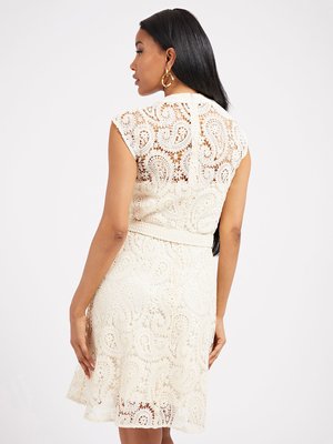 Mykonos šaty – Guess, Béžová barva Ženy