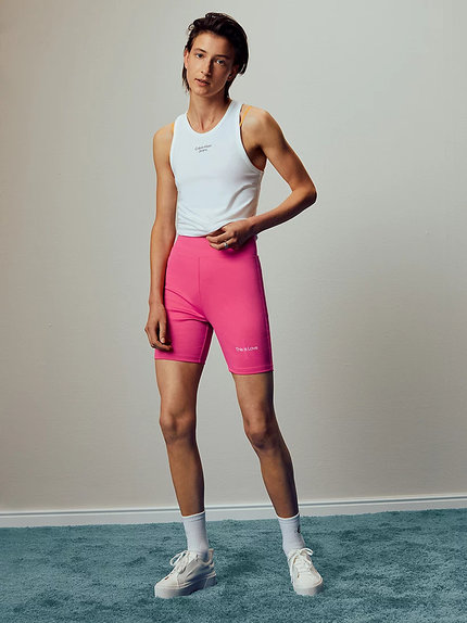 Cycling šortky – Calvin Klein Jeans, Růžová barva Ženy