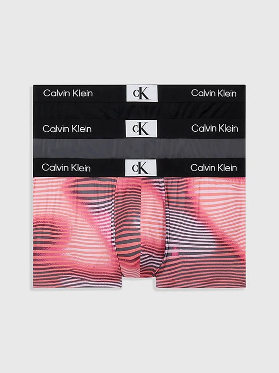 Calvin Klein Underwear – 96 Micro boxery 3ks, Černá, Červená barva