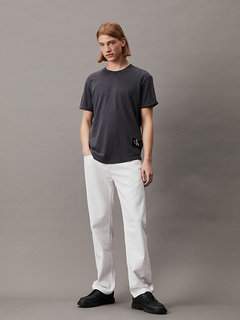 Luxusní Washed Monologo triko, Šedá barva, S, M, L, XL