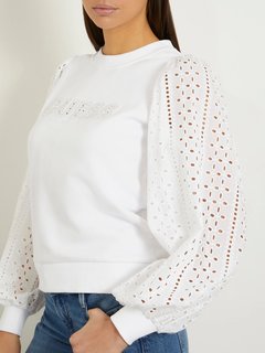 Luxusní Sangallo mikina, Bílá barva, S, M, L