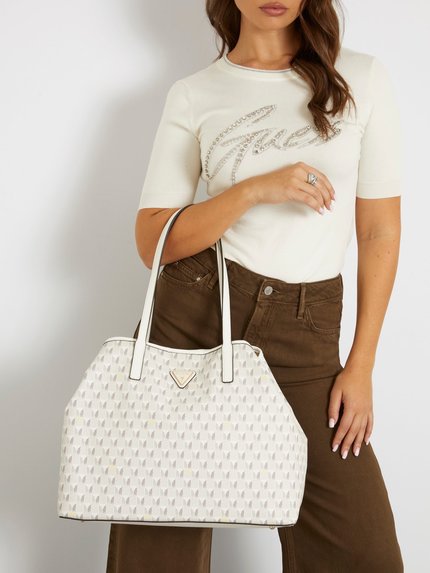 Módní Vikky velká kabelka, Bílá barva, 2024