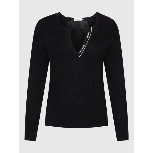 Rib svetr – Calvin Klein, Černá barva Ženy