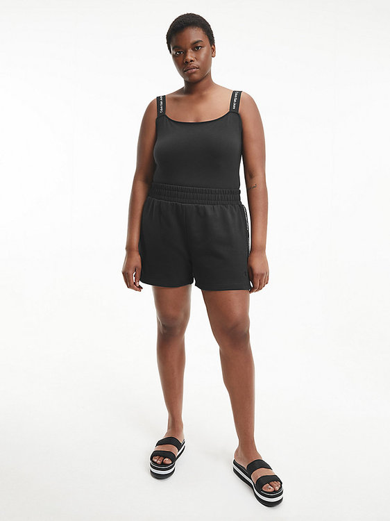 Side logo šortky – Calvin Klein Jeans, Černá barva Ženy