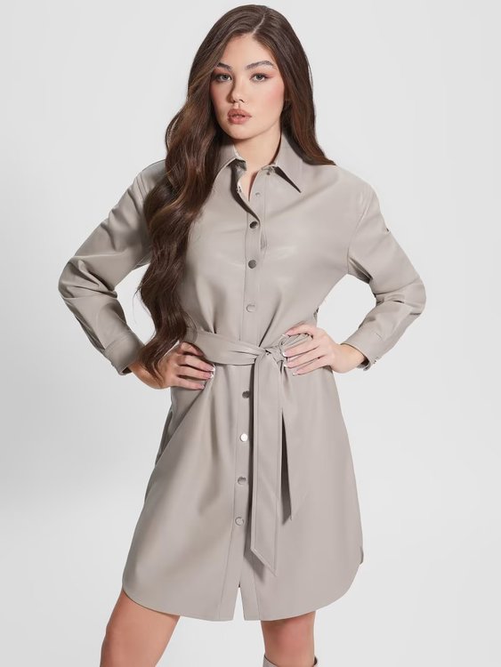 Eudokia šaty – GUESS, Krémová barva Ženy