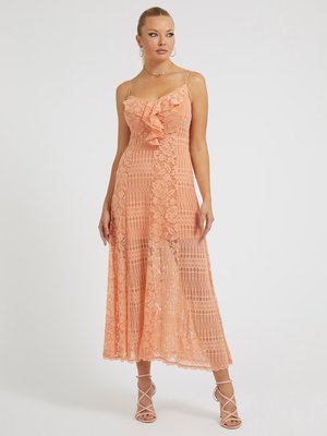 GUESS – Kellie šaty, Oranžová barva