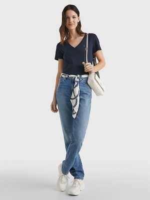 Slim Cody Rib triko – Tommy Hilfiger, Navy barva Ženy