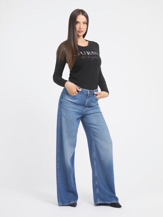 Módní Logo Micro Studs triko, Černá barva, 2023