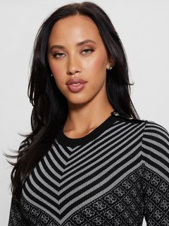 Luxusní Renee svetr, Černá, Šedá barva, XS, S, M, L