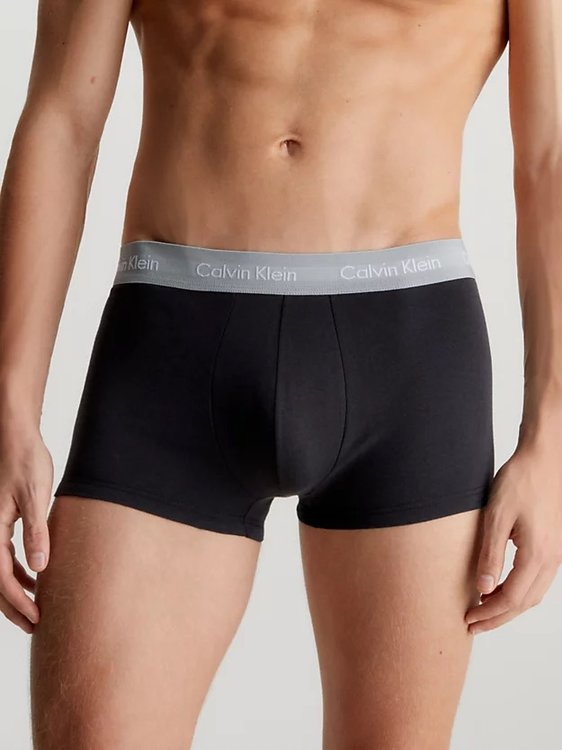 Cotton Stretch boxery 3ks – Calvin Klein Underwear, Růžová, Šedá, Zelená barva Muži