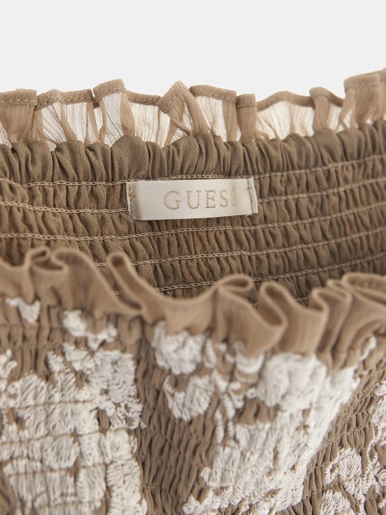 Giuditta Embro Long šaty Béžová, Hnědá barva Ženy