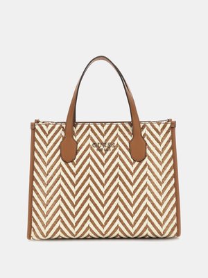 GUESS – Silvana 2 velká kabelka, Hnědá, Multi barva