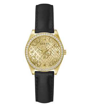 GUESS – Boa hodinky, Černá, Zlatá barva