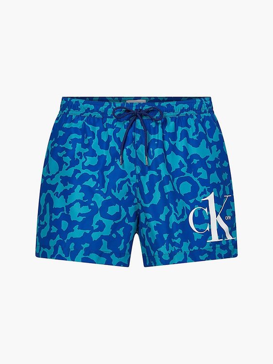 Calvin Klein Swimwear – KM0KM00709-0G3 plavky SHORT DRAWSTRING-PRINT