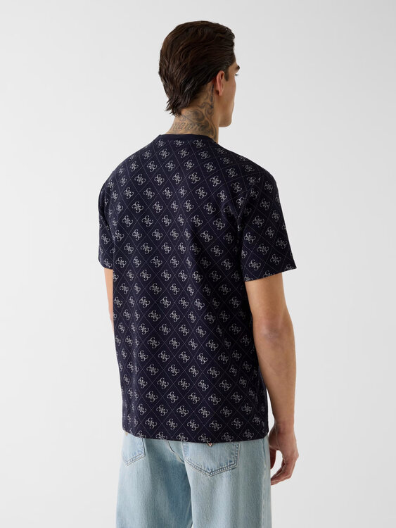 Jacquard 4G Knit triko – GUESS, Modrá barva Muži