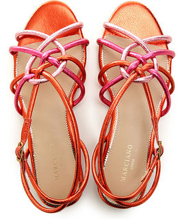 Sandály Červená, Oranžová barva Ženy