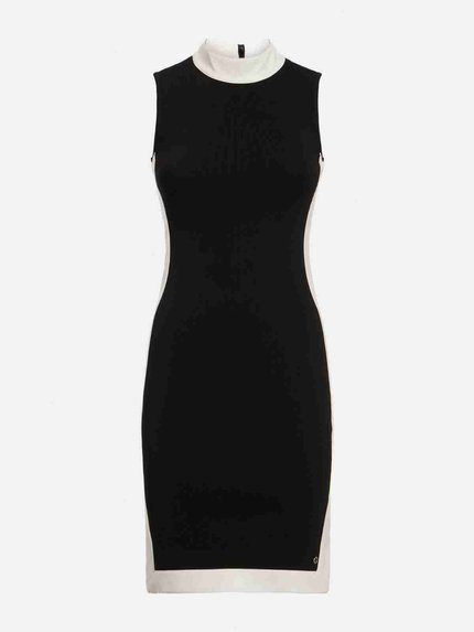 Guess, Bílá, Černá barva Laurie šaty