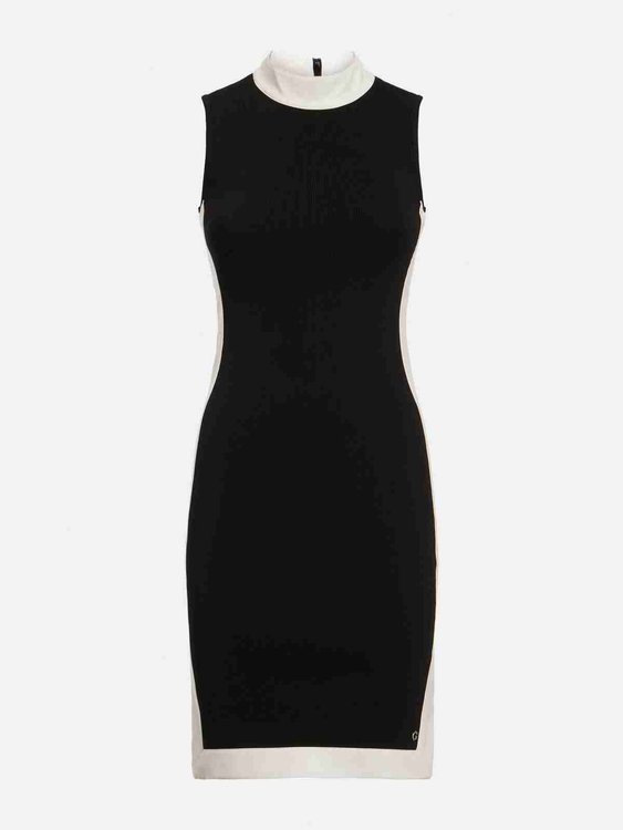 Guess, Bílá, Černá barva Laurie šaty