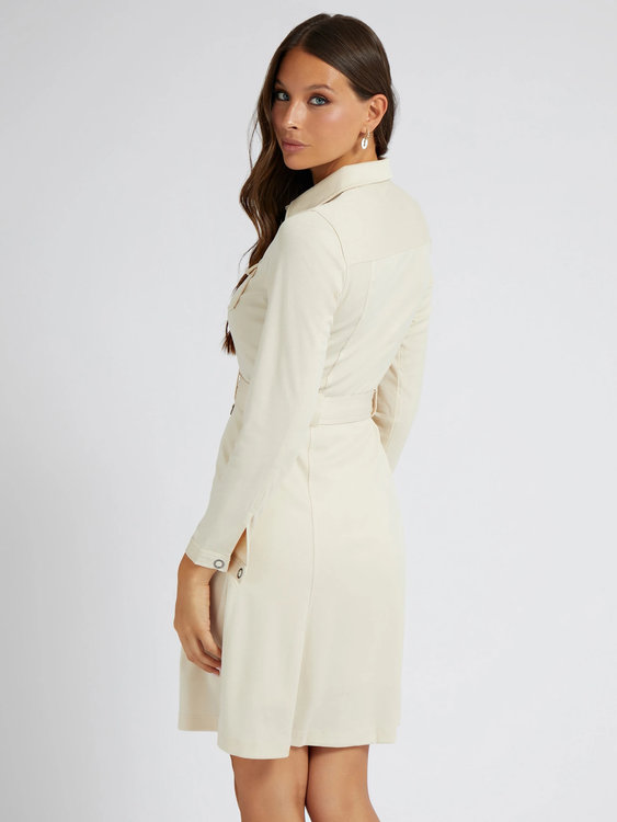 Jeanne šaty – Guess, Bílá barva Ženy