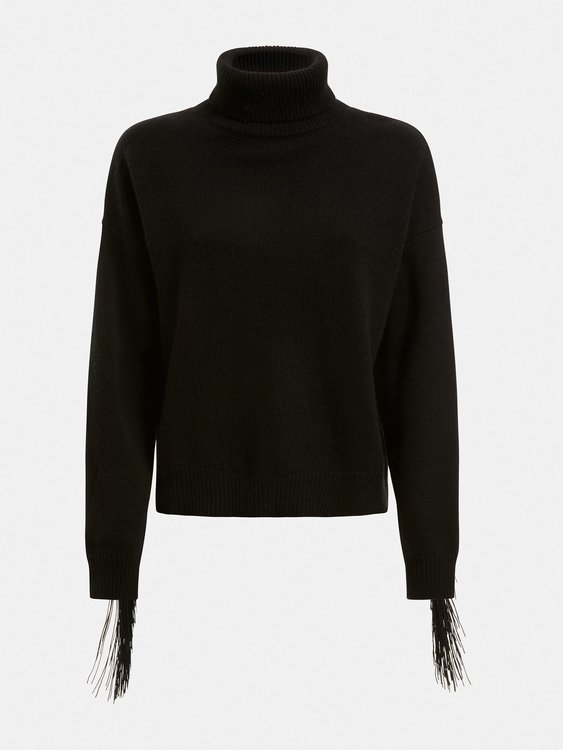 Luxusní Leonie svetr, Černá barva, XS, S, M