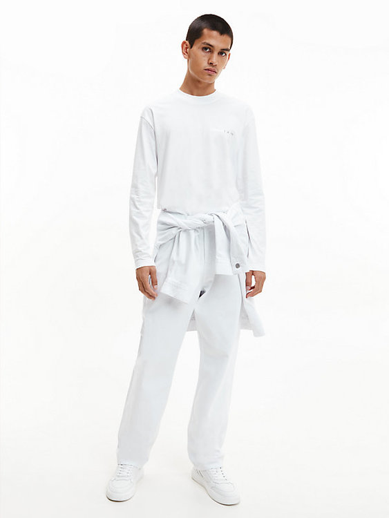 Institutional Back Logo triko – Calvin Klein Jeans, Bílá barva Muži