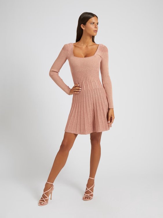 GUESS – Jules šaty, Růžová barva