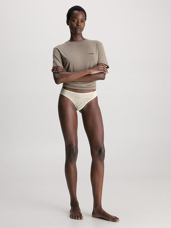 Sheer Marquisette bikiny Béžová, Žlutá barva Ženy