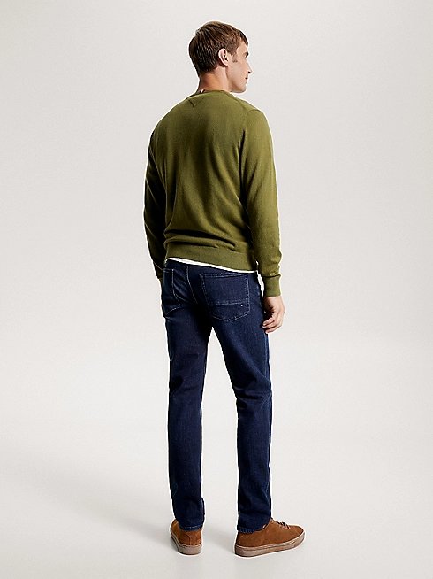 Módní Pima Organic svetr, Zelená barva, 2023