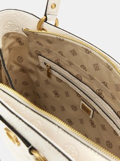 Luxusní Peony Noel velká kabelka, Bílá, Krémová barva, T/U