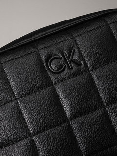 Luxusní Square Quilt crossbody, Černá barva, OS