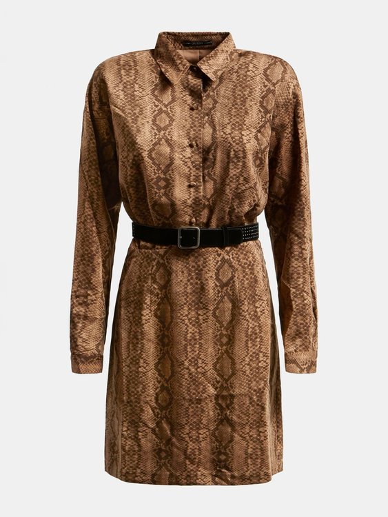 Dominique šaty – Guess, Hnědá barva Ženy 2