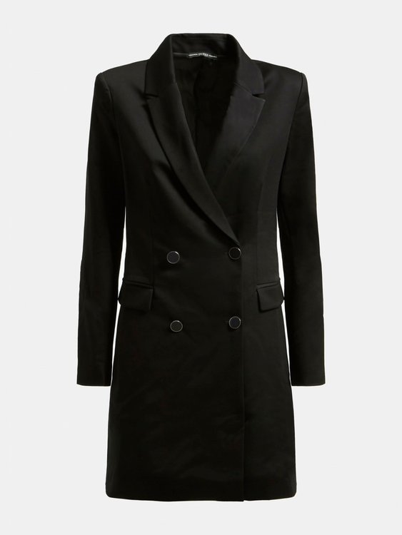 Guess, Černá barva Emmanuela šaty