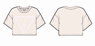 Guess, Bílá barva Adele crop triko