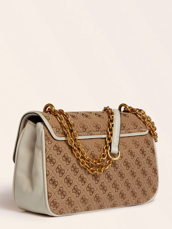 Módní Aileen 4G crossbody, Bílá, Hnědá barva, 2022